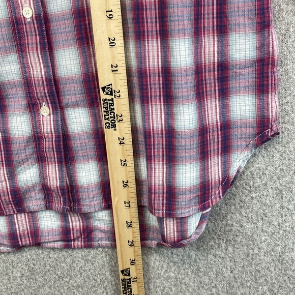 Madewell cotton button down tartan plaid S preppy basics gorpcore grunge y2k - Picture 4 of 8